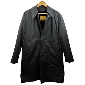 Rainfair Men's Lined Rain Coat Size 38 Black Zip-Out‎ Liner Vintage Made in USA